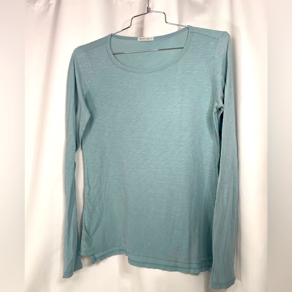 Marine Layer light blue long sleeve lightweight cotton top sz S